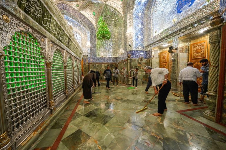 Dusting Amir al-Miminin Shrine