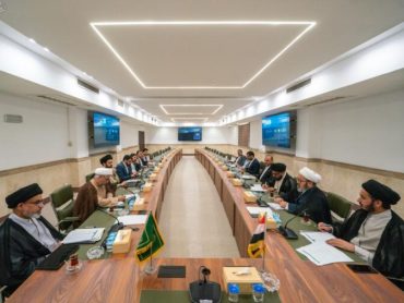 Representatives of Iraq’s holy shrines at the second coordination meeting for the Millennium of the Najaf Seminary project at the Holy Alawi Shrine